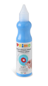 PINTURA PARA VIDRIO 75 ML AZUL CYAN | 6 UNIDADES | (PRIMO)